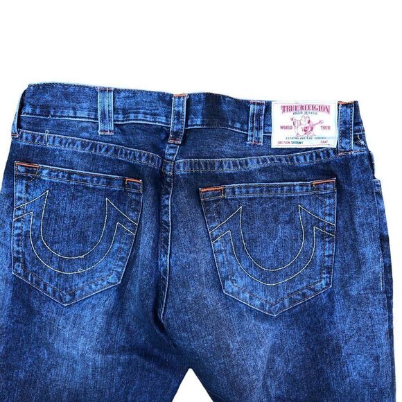 TRUE Religion Jeans Size 44 SKINNY Blue - Picture 4 of 7